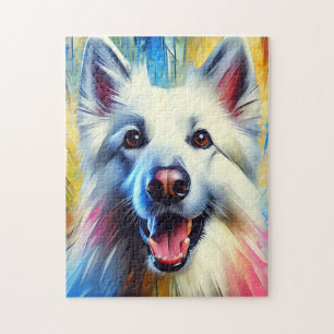 Puzzle Impression acrylique Chien berger allemand blanc A
