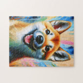 Puzzle Impression acrylique Chien coréen Jindo Cadeau pou (Horizontal)