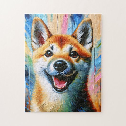 Puzzle Impression acrylique Chien coréen Jindo Cadeau pou (Vertical)