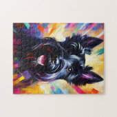 Puzzle Impression acrylique Chien noir Terrier Écossais A (Horizontal)