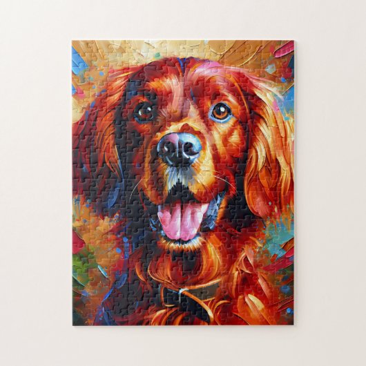 Puzzle Impression acrylique Chien Setter Irlandais Rouge (Vertical)