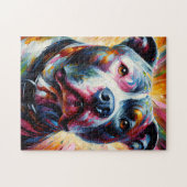 Puzzle Impression acrylique de chien American Pit Bull Te (Horizontal)