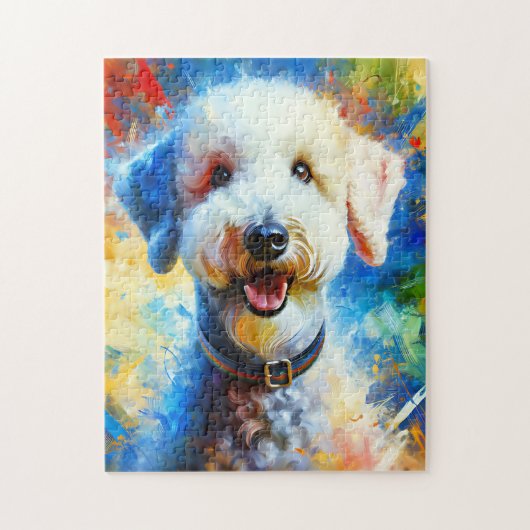 Puzzle Impression acrylique de chien Terrier Bedlington C (Vertical)