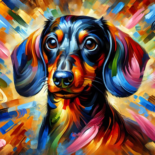Puzzle Impression acrylique de teckel | Coloré | Vibrant