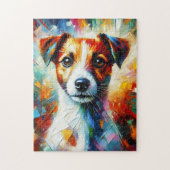 Puzzle Impression acrylique Jack Russell Terrier | Coloré (Vertical)