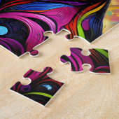 Puzzle Impression acrylique noire de Bouledogue français (Côté)