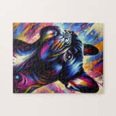 Puzzle Impression acrylique noire de Bouledogue français (Horizontal)