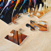 Puzzle Impression acrylique noire de Pékinois | Coloré |  (Côté)