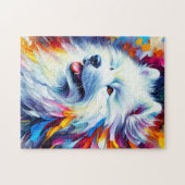 Puzzle Impression acrylique Samoyède | Coloré | Vibrant (Horizontal)