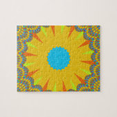 Puzzle Impression Cyan et Gold Mandala Art (Horizontal)
