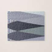 Puzzle Impression d'art à points chevron gris cendré (Horizontal)