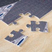 Puzzle Impression d'art à points chevron gris cendré (Côté)