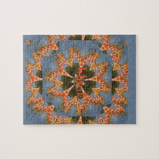 Puzzle Impression d'art Abstrait Giraffe (Horizontal)