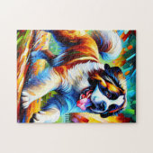 Puzzle Impression d'art acrylique Chien Saint-Bernard Cad (Horizontal)