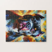 Puzzle Impression d'art acrylique de chien American Bully (Horizontal)