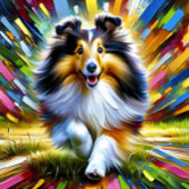 Puzzle Impression d'art acrylique portrait de chien Shetl