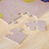 Puzzle Impression d'art de Cupcake avec Cerise et Fond Ro (Côté)