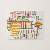 Puzzle Impression d'art de nuage de mots de Flamme de Bou (Horizontal)