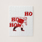 Puzzle Impression d'art de Santa rouge et blanc marchant (Vertical)