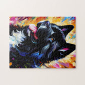 Puzzle Impression d'art en acrylique de chien Akita améri (Horizontal)