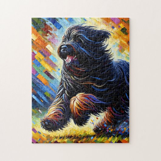 Puzzle Impression d'art en acrylique de chien Briard Cade (Vertical)