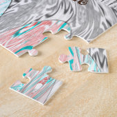 Puzzle Impression d'art en cadeau pour une fête de fiança (Côté)