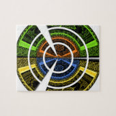Puzzle Impression d'art radial coloré (Horizontal)