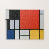Puzzle Impression de composition de Piet Mondrian rouge j (Horizontal)
