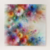 Puzzle Impression de fleurs aquarelles abstraites (Horizontal)