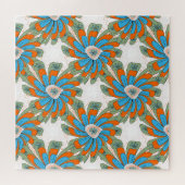 Puzzle Impression de textile abstrait floral en trame (Horizontal)
