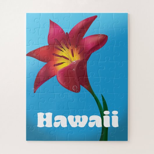 Puzzle Impression de voyage de fleur d'Hawaii (Vertical)