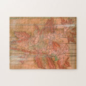 Puzzle Impression florale orange moderne sur Arrière - pl (Horizontal)