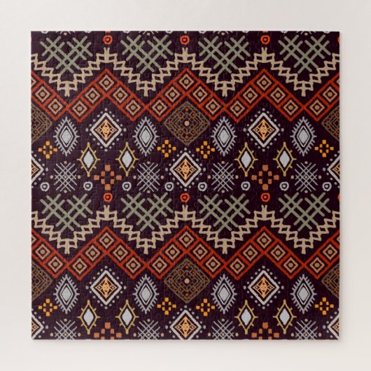 Puzzle Impression géométrique Boho d'art tribal (Vertical)