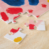 Puzzle Impression léopard : aquarelle peinte à la main. (Côté)