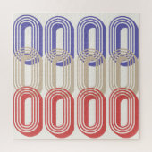 Puzzle Impression Motif de style rétro du milieu du siècl (Vertical)