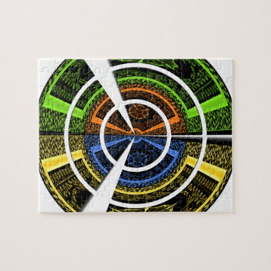 Puzzle Impression radiale colorée (Horizontal)