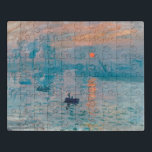 Puzzle Impression Sunrise Claude Monet impressionniste<br><div class="desc">Impression générale,  Sunrise est une célèbre peinture de Claude Monet impressionniste français peinte en 1872 et montrée à l'exposition des impressionnistes à Paris en 1874. Sunrise montre le port du Havre.</div>