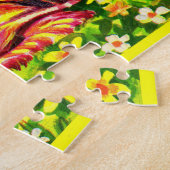 Puzzle Impression zèbre colorée des années 1960 (Côté)