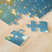 Puzzle Impressionnisme cosmique orange et bleu de l'espac (Côté)