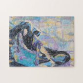 Puzzle Impressionniste femme en chaise lecture peinture (Horizontal)