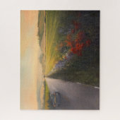Puzzle Impressionniste Fleur sauvage Country Road Peintur (Vertical)