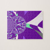 Puzzle Imprimante d'art bleu rétro Cyan Kaleidoscope (Horizontal)