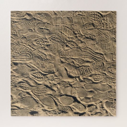 Puzzle Imprimantes de chaussures dans le sable (Horizontal)