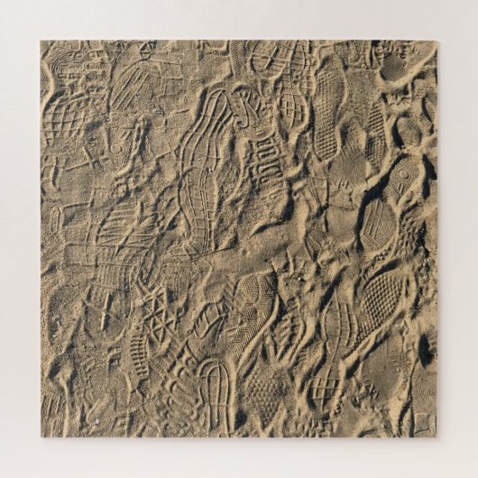 Puzzle Imprimantes de chaussures dans le sable (Vertical)