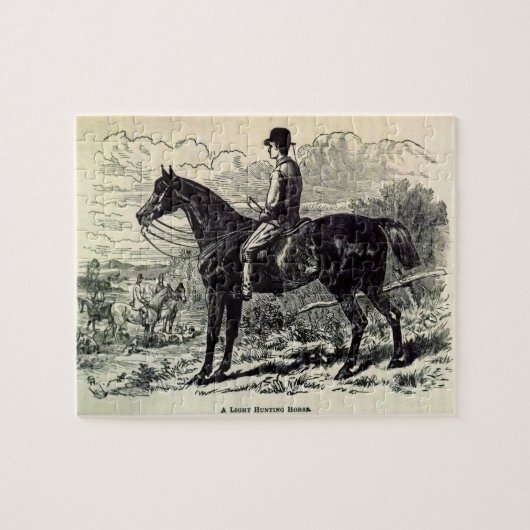 Puzzle Imprimé au 19e siècle Un cheval de chasse léger (Horizontal)