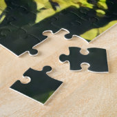 Puzzle imprimé japonais jaune gingko (Côté)