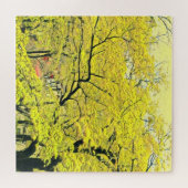 Puzzle imprimé japonais jaune gingko (Horizontal)