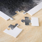 Puzzle Imprimer l'aquarelle de la forêt de pin monochrome (Côté)