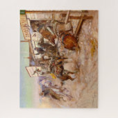 Puzzle In Without Knoking par Charles Marion Russell (Vertical)