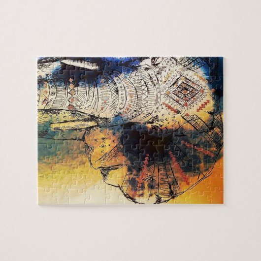 Puzzle Indian elephant (Horizontal)